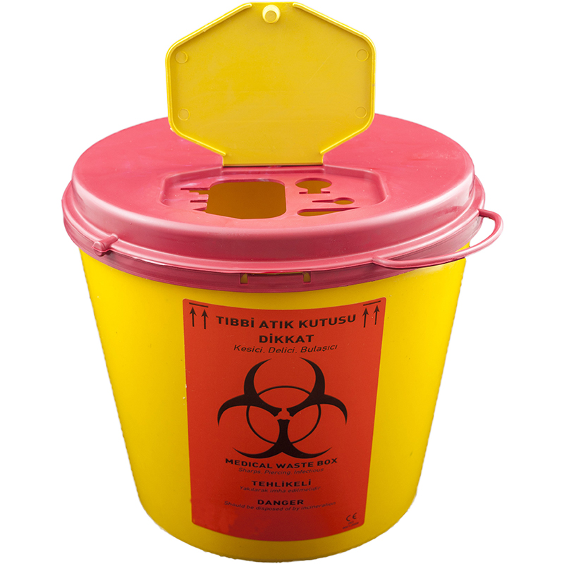 Medical waste box 7,5 l (10 Units) MEVA KIO Makine Sanayi Limited